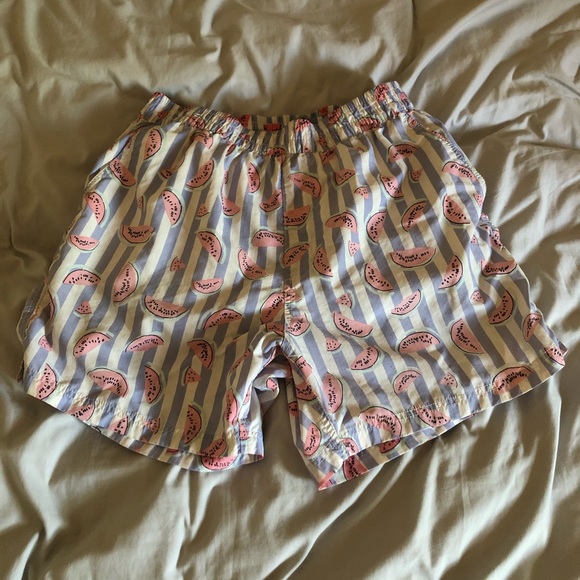 Urban Outfitters Other - Urban Outfitters striped watermelon swim trunks